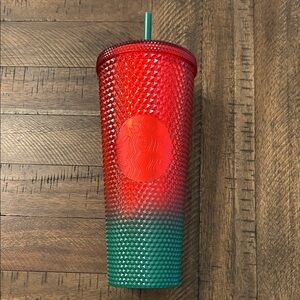Starbucks and Disney Festive Red and Green Tumbler